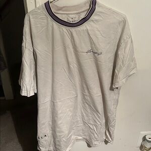 YoungLA Cream Tee with Purple